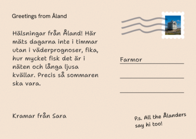 Postcard back