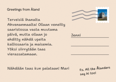 Postcard back